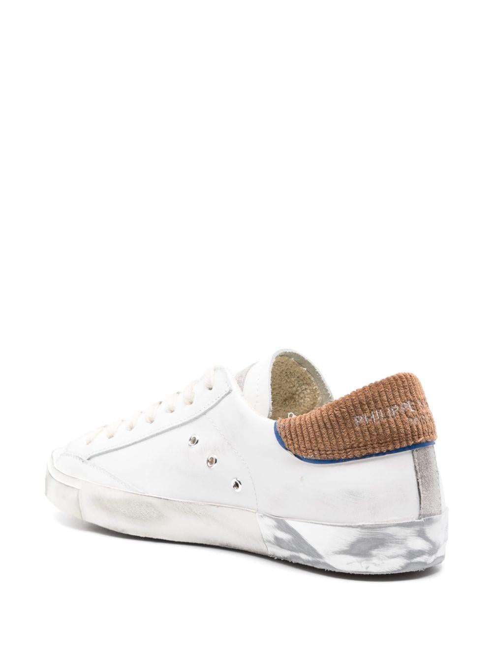 Sneakers prsx low bianco/cognac uomo PRLU VEW1 PHILIPPE MODEL