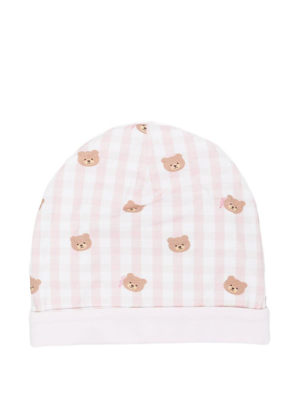 Berretto in cotone con orsi E26020 ROSA NANAN KIDS