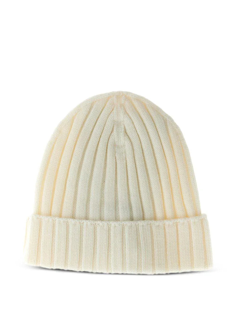 Berretto Bianco a Coste con Logo - Preludio Moda