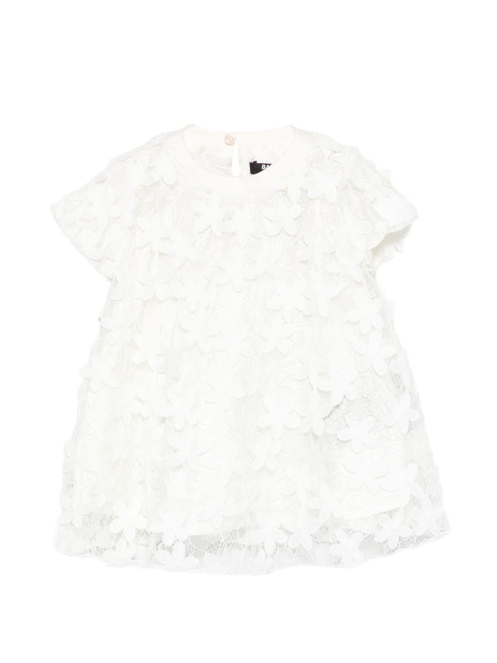 Abito con ricami all over BY1181U0263 100 BALMAIN KIDS