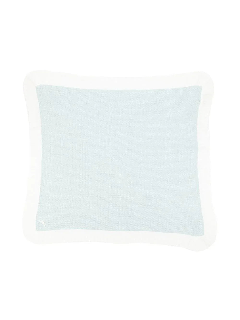 Coperta acqua marina in maglia con orlo a contrasto - Preludio Moda