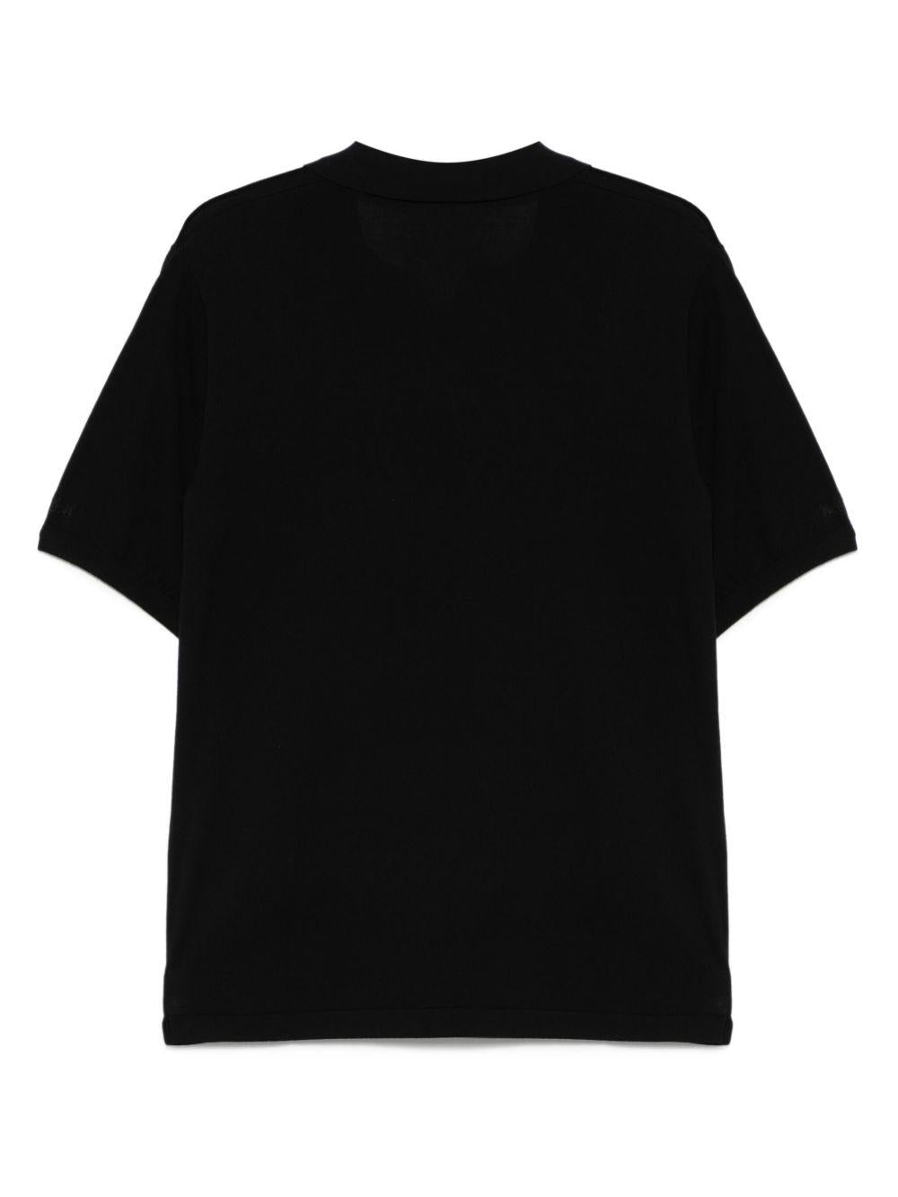 Polo slolan in maglia nera