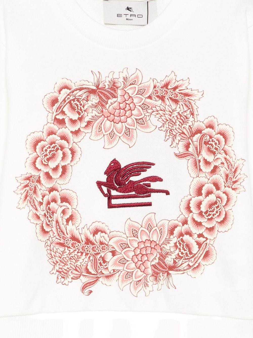 Felpa Pegasus con Decorazione a Fiori GX4A00Z3183 101RS ETRO KIDS