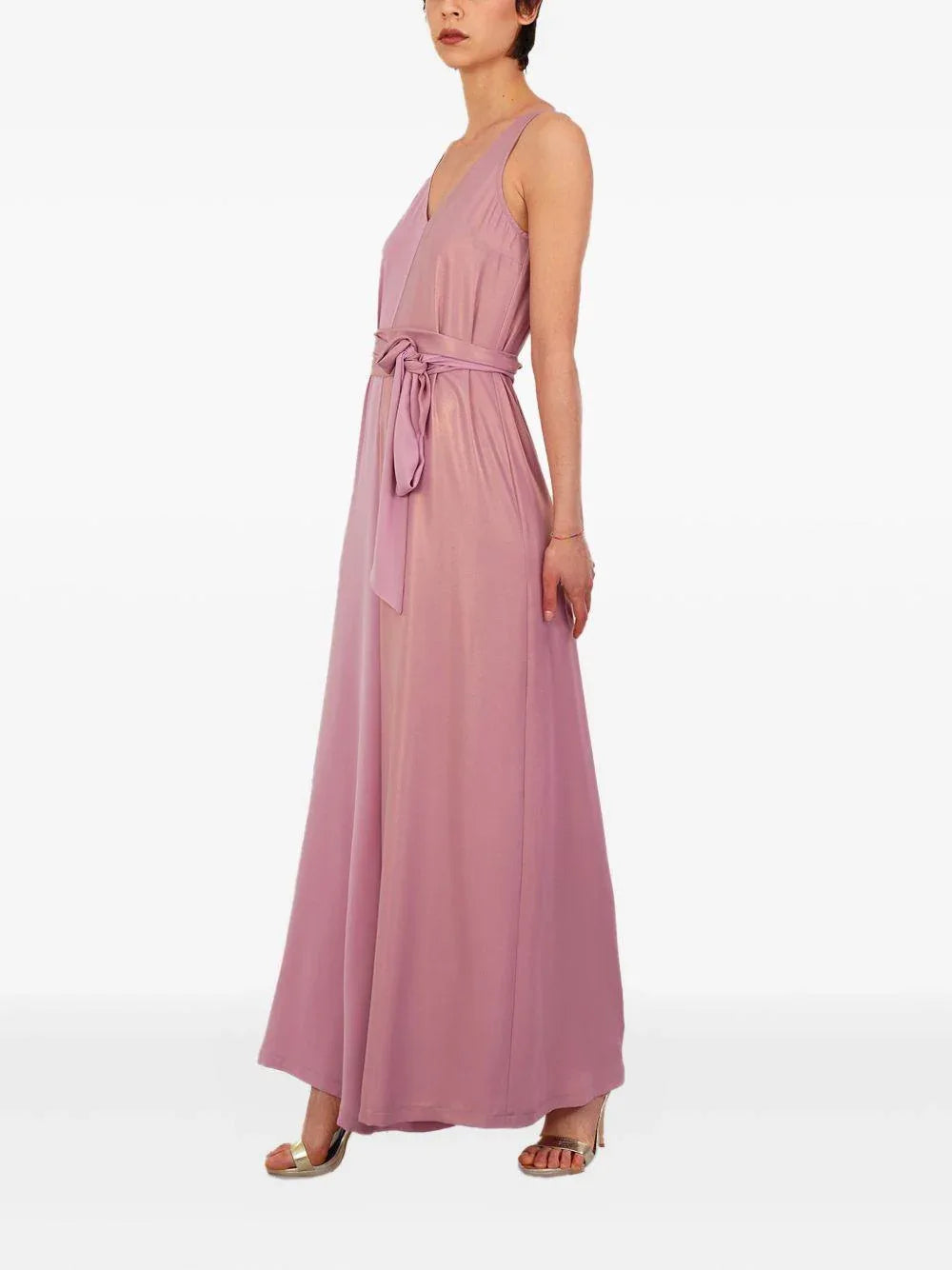 Tuta intera rosa con finish mezzo laminato - Preludio Moda