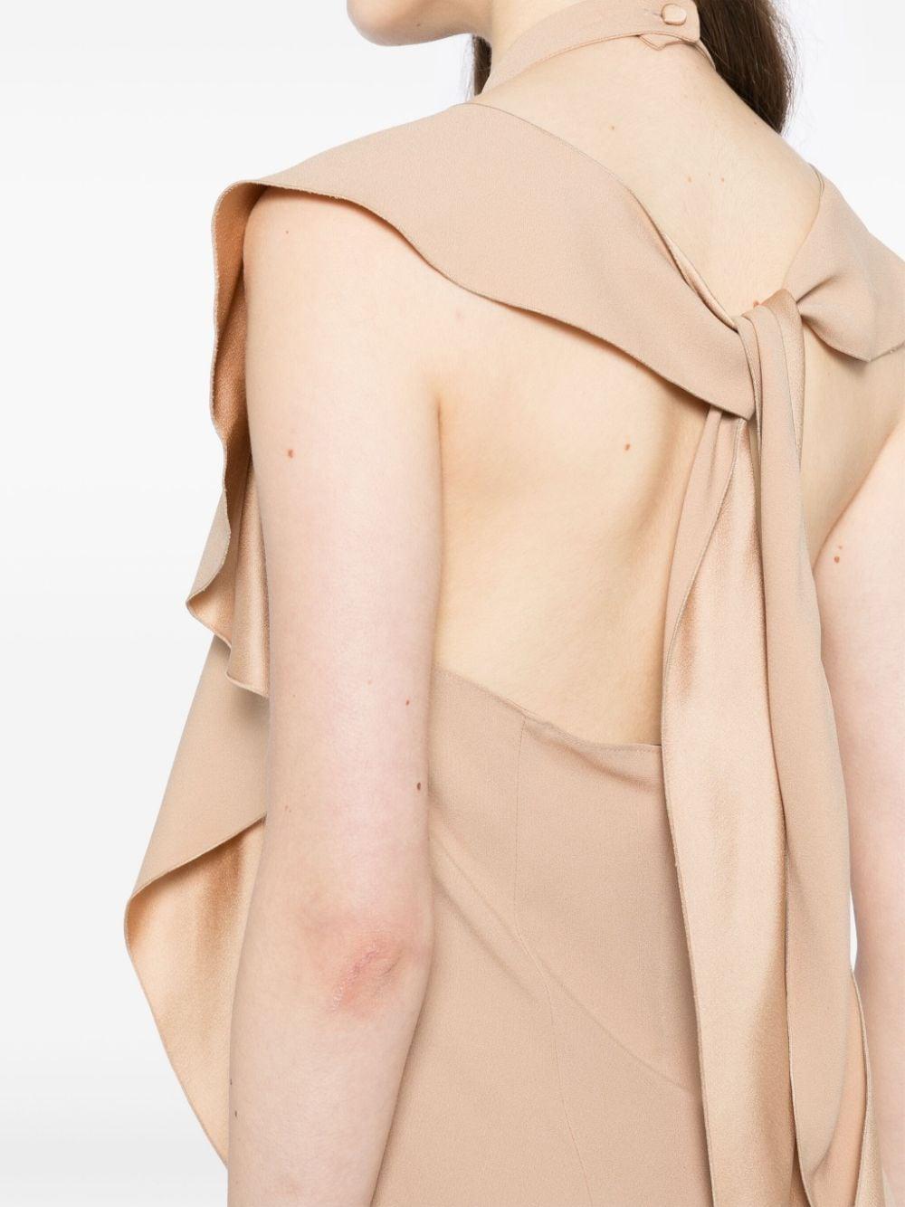 Tuta donna beige in satin - Preludio Moda