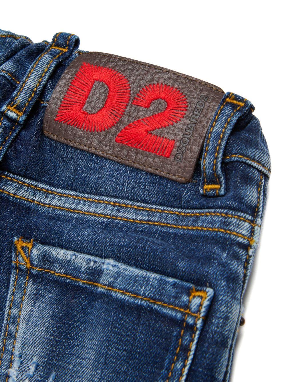 Jeans Dritti con Targhetta Logo DQ01TCD0AES DQ01 DSQUARED KIDS