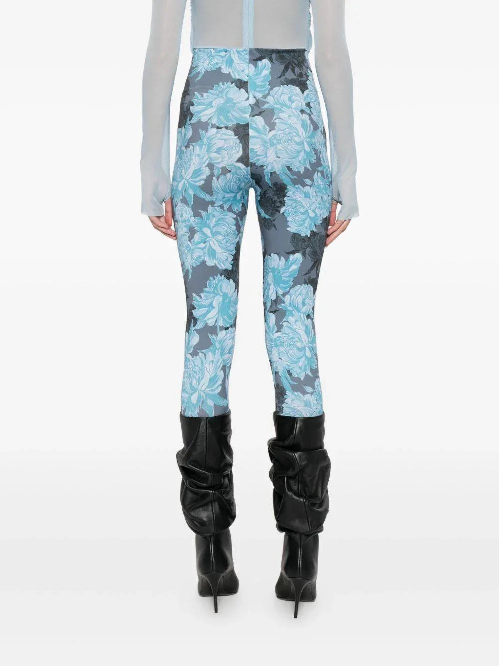 Tuta Lunga a Stampa Floreale con Collo Alto - Preludio Moda