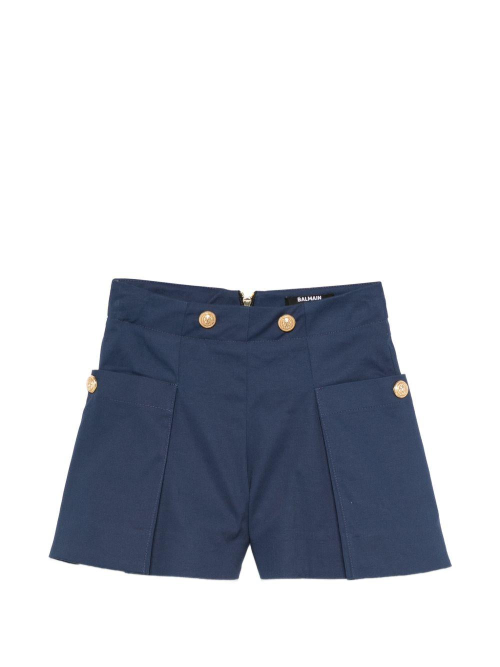 Shorts con bottoni dorati BY6C09G0197 620 BALMAIN KIDS