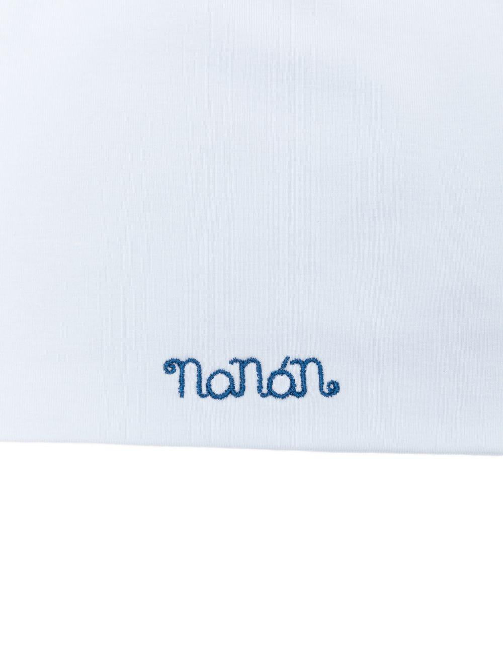 Berretto in cotone con ricamo logo E26016 AZZURRO NANAN KIDS
