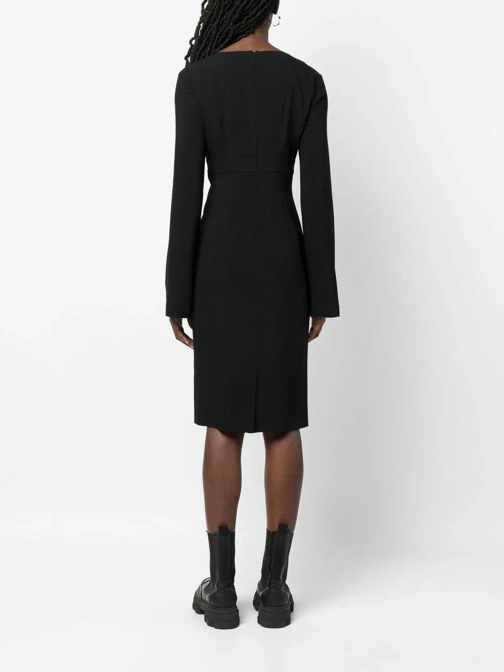 Abito nero cintura fibbia smile - Preludio Moda