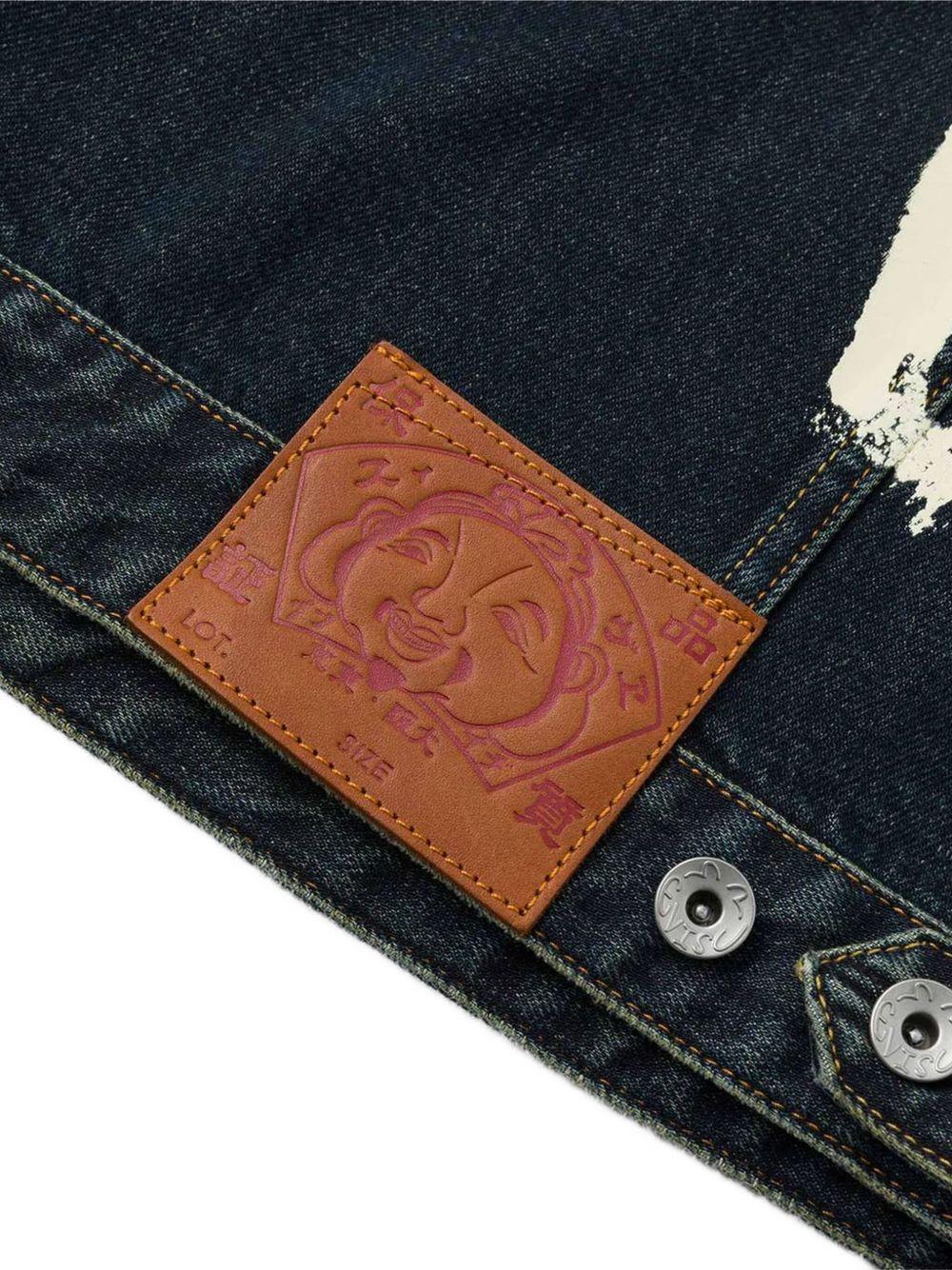 Giacca in Effetto Pennellato con Bottoni 2EAHTM5DJ1003 INDIGO EVISU