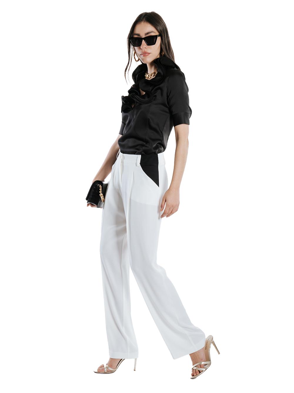 Body con ruches nero