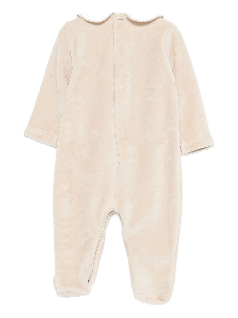 Tutina con logo ricamato CON0490 BEIGE NANAN KIDS