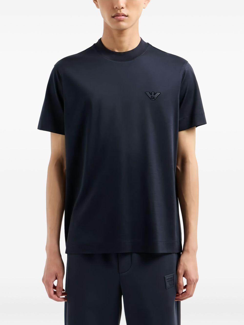 T-shirt Blu Scuro con Logo 6D1TR31JOSZ 0662 EMPORIO ARMANI