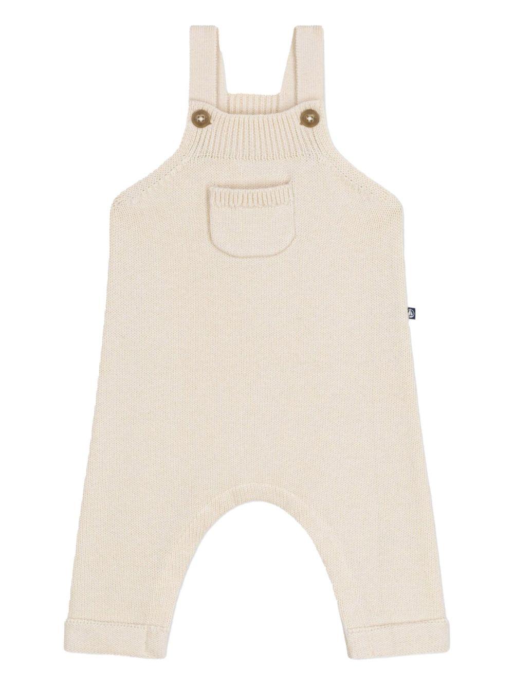 Salopette beige in maglia neonato A0AY0 01 PETIT BATEAU KIDS
