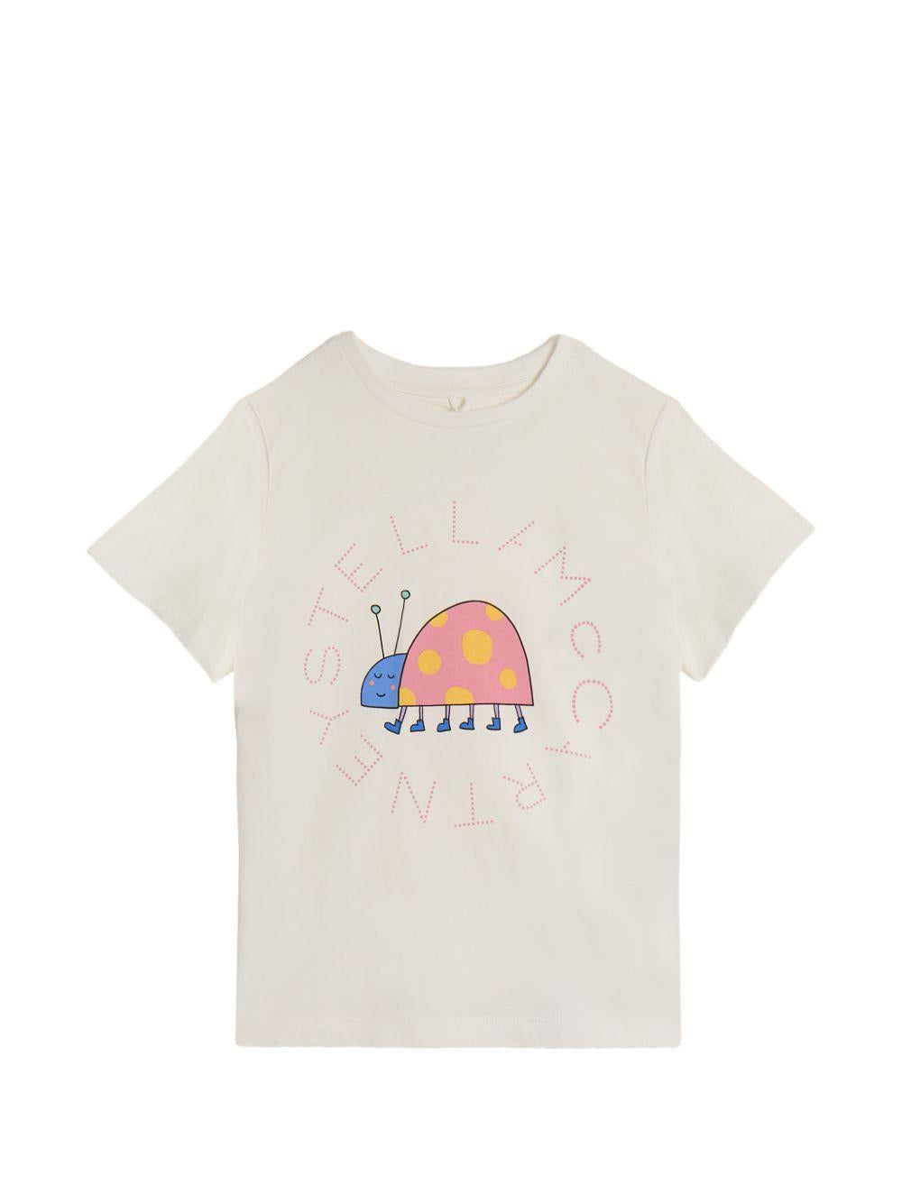 T-shirt stampa coccinella TY8A01Z0434 101 STELLA MCCARTNEY KIDS