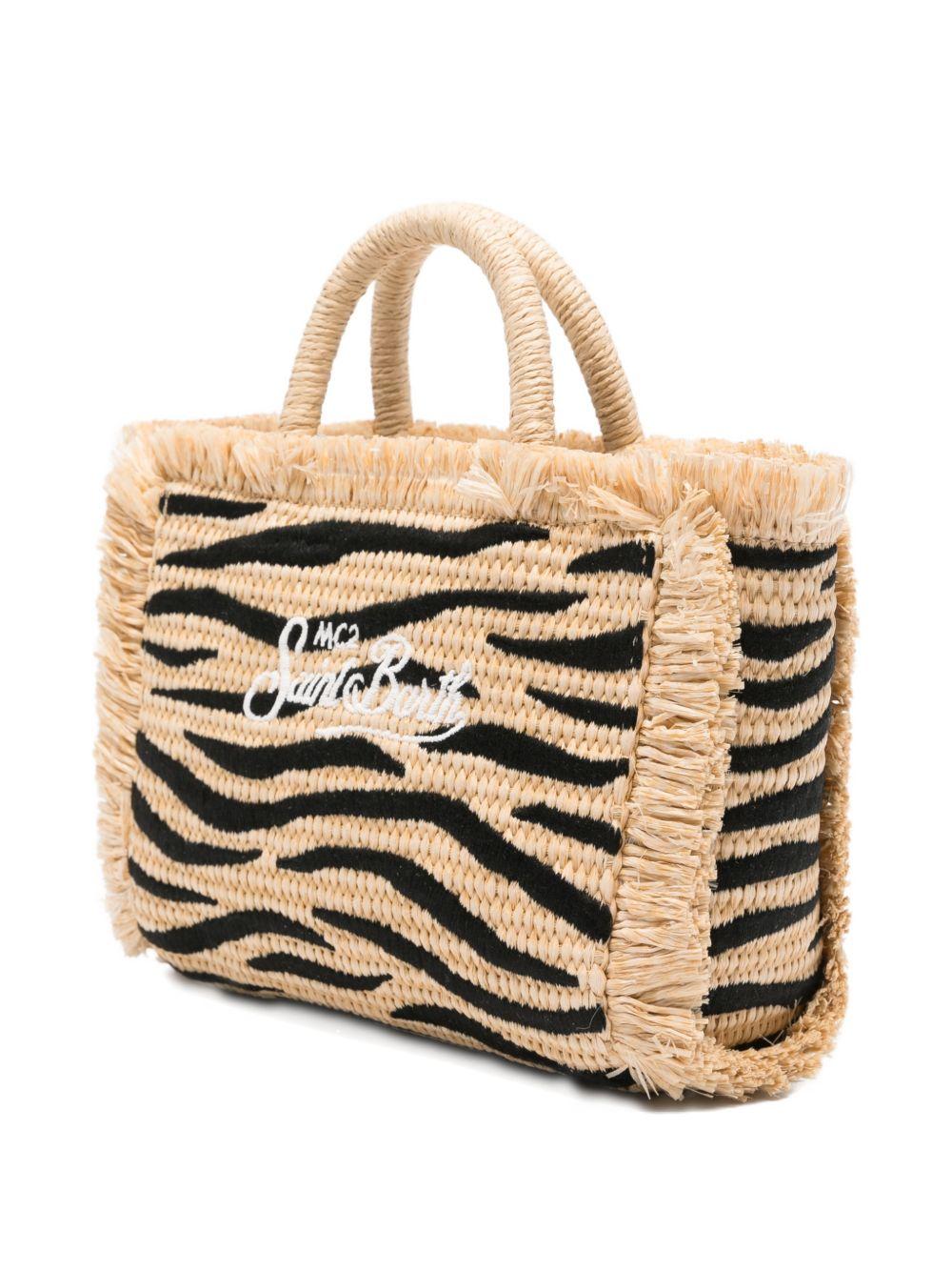 Borsa tote in paglia con cristalli VAMI009 02765L MC2 SAINT BARTH