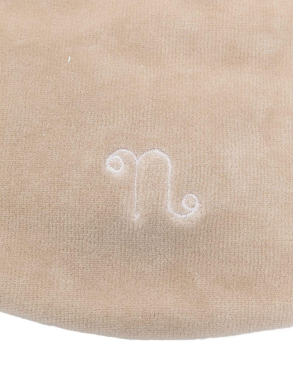Bavaglino con logo ricamato CON053 BEIGE NANAN KIDS