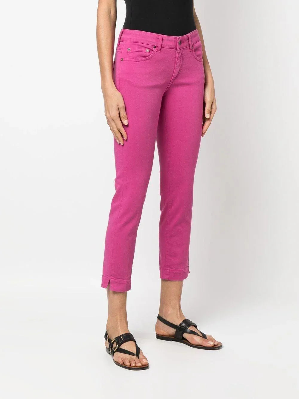 Pantalone denim fucsia slim fit - Preludio Moda