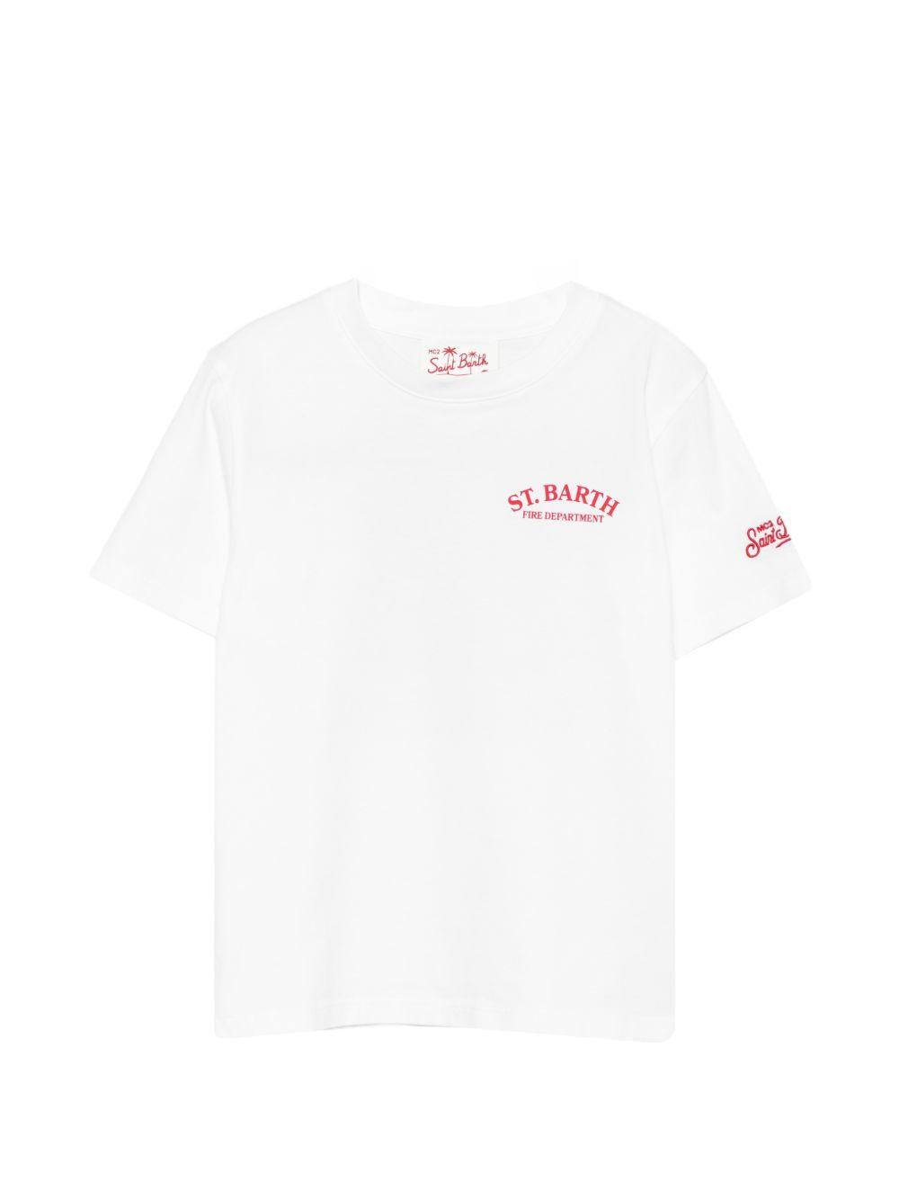 T-shirt in cotone con stampa PRL0001 03462L MC2 SAINT BARTH KIDS