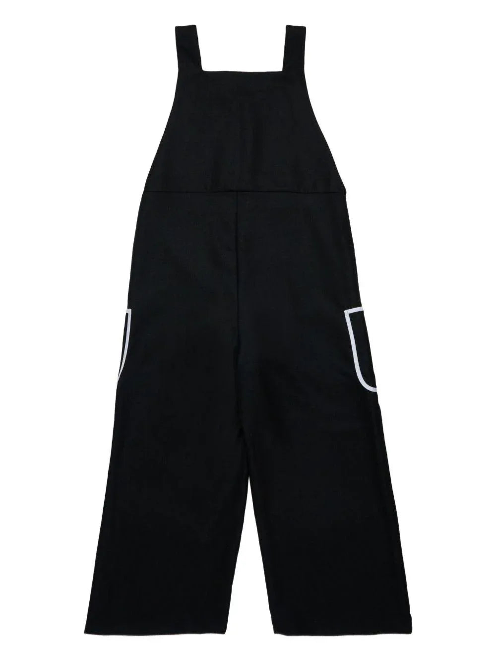 Tuta nera ricamata con mezza zip - Preludio Moda