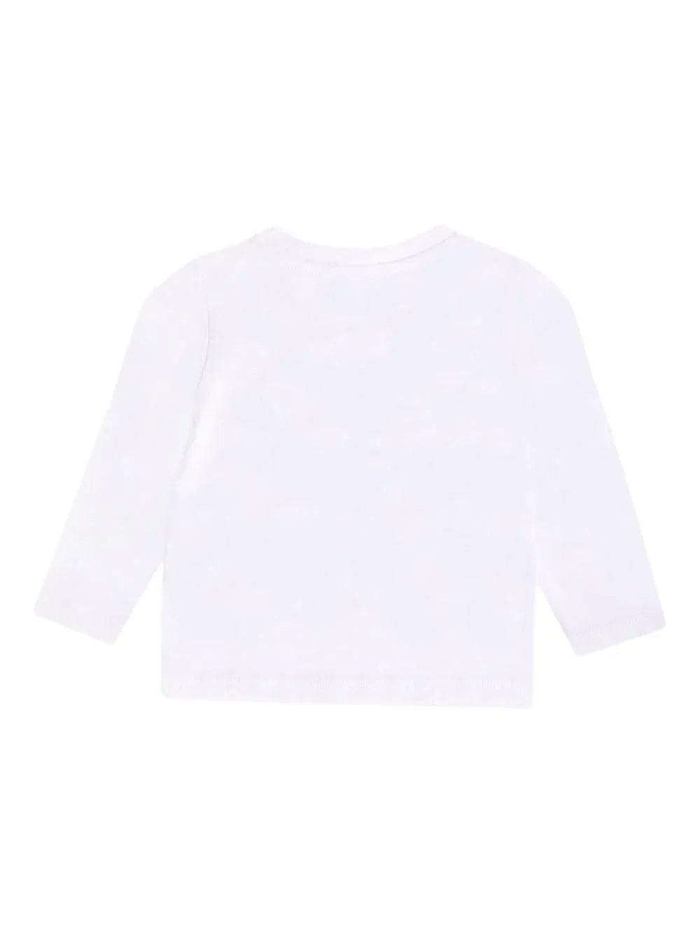 Top Bianco a Maniche Lunghe con Stampa Grafica - Preludio Moda