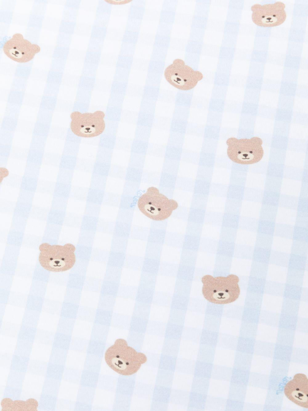 Copertina in cotone stampa orsi E26022 AZZURRO NANAN KIDS