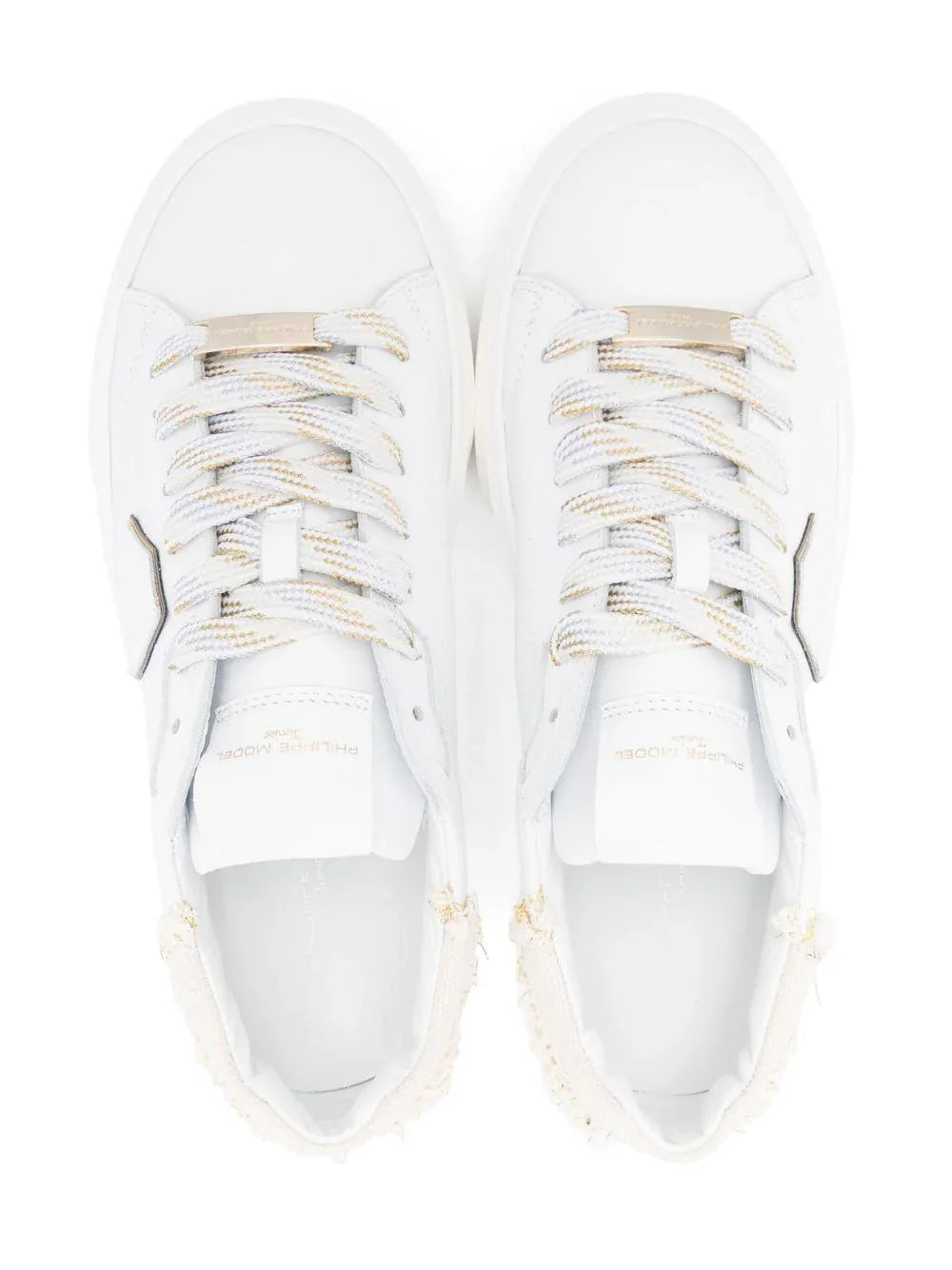 Sneakers Temple retro sfrangiato oro - Preludio Moda