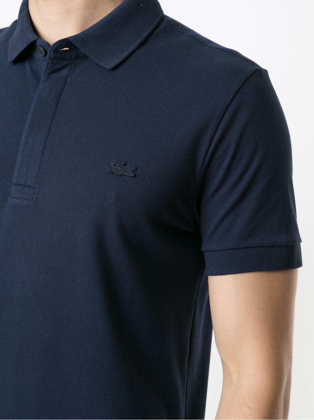 Polo blu notte logo ricamo tono su tono - Preludio Moda