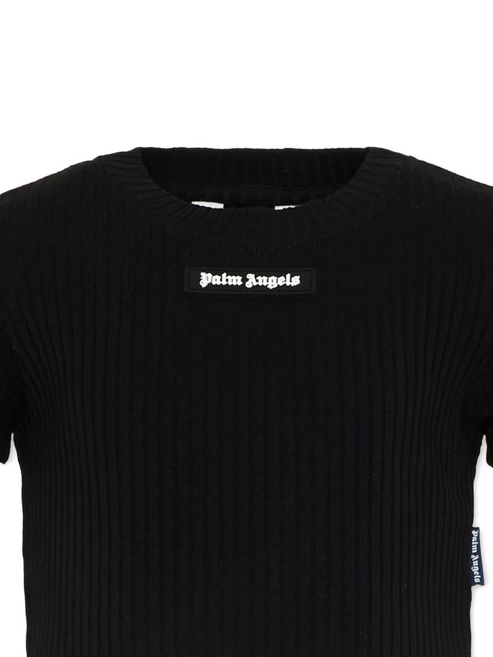 T-shirt in cotone a coste PGAA017S26JER001 110 PALM ANGELS KIDS