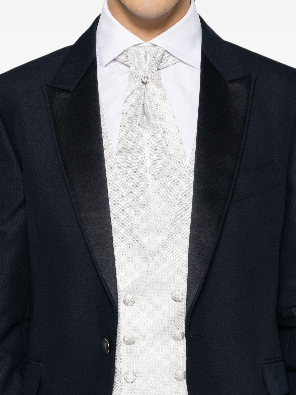 800 Abito Blu Rever Lancia Lavorato+accessori 46JX124C107988 BLU CARLO PIGNATELLI
