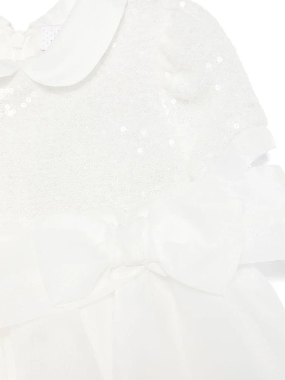 Abito bianco paillettes e tulle noenata - Preludio Moda