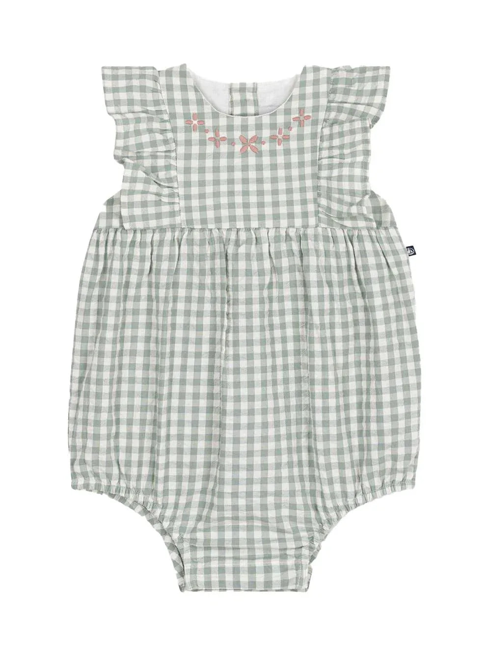 Tutina con fantasia a quadretti e ricami - Preludio Moda