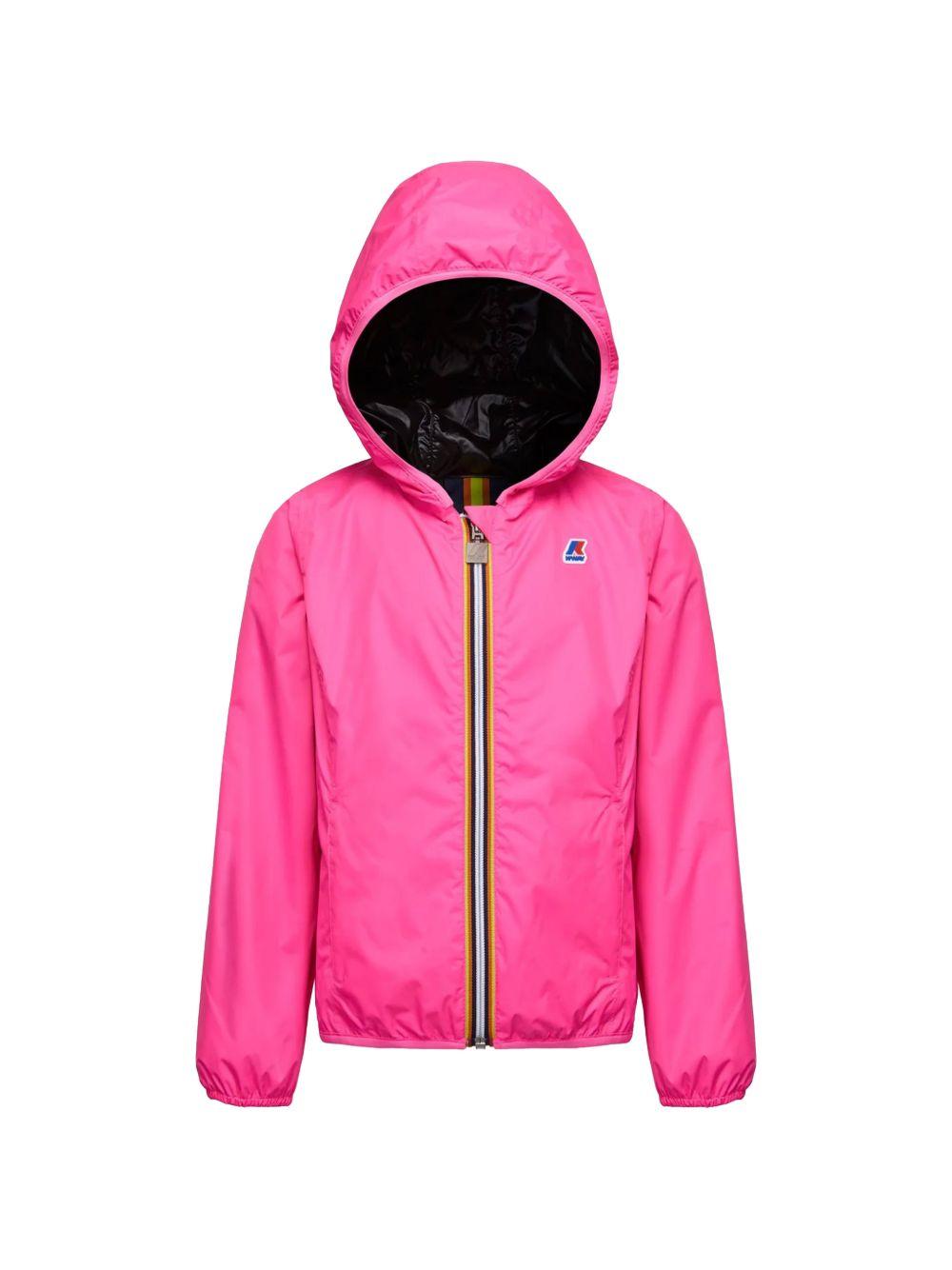 LILY PLUS.2 REVERSIBILE NERO/ROSA FLUO K002EJ0 NERO/FUXIA K-WAY