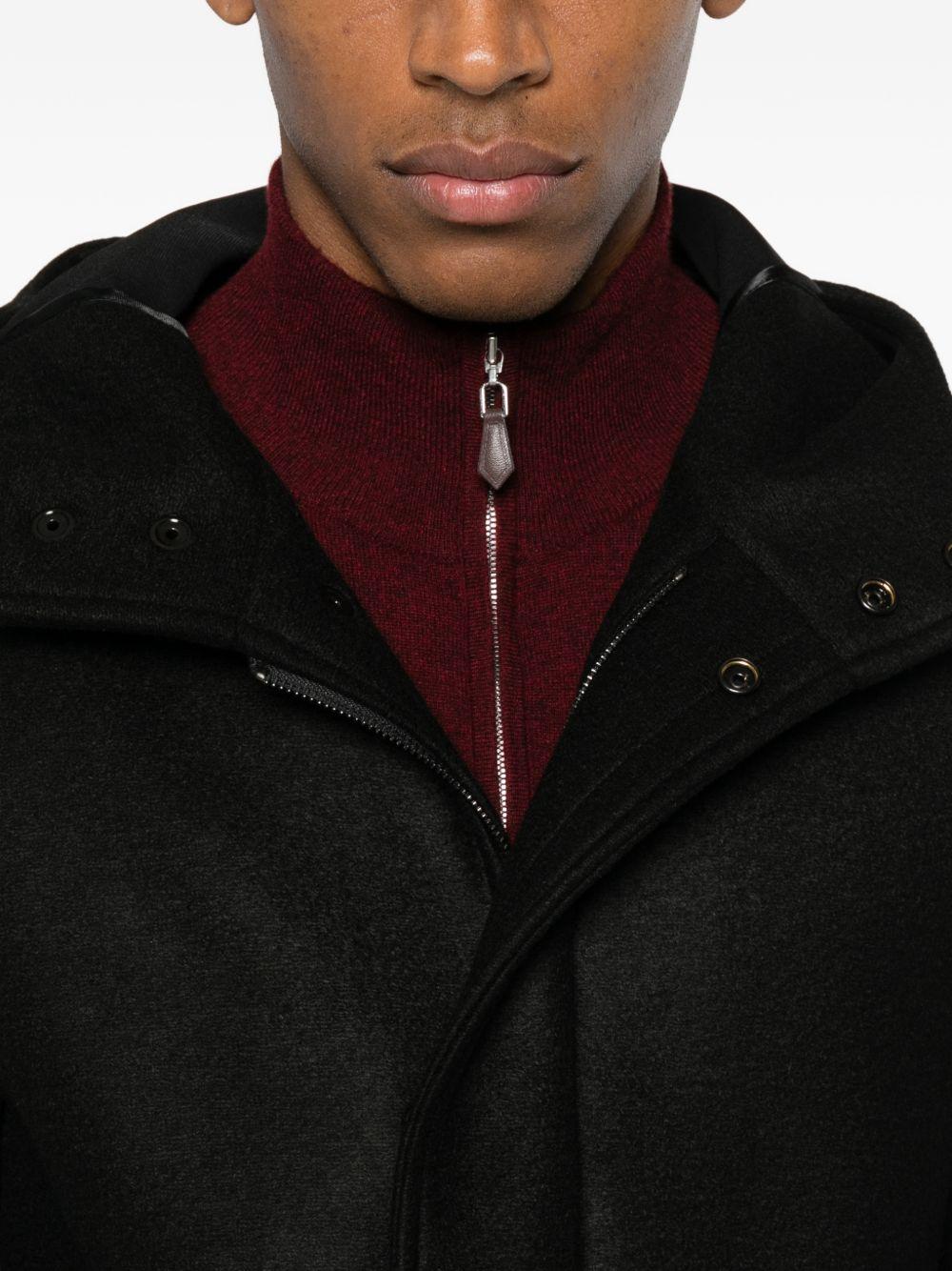 Cappotto nero con cappuccio Chiusura nascosta 1139R5Z0 99 COLMAR