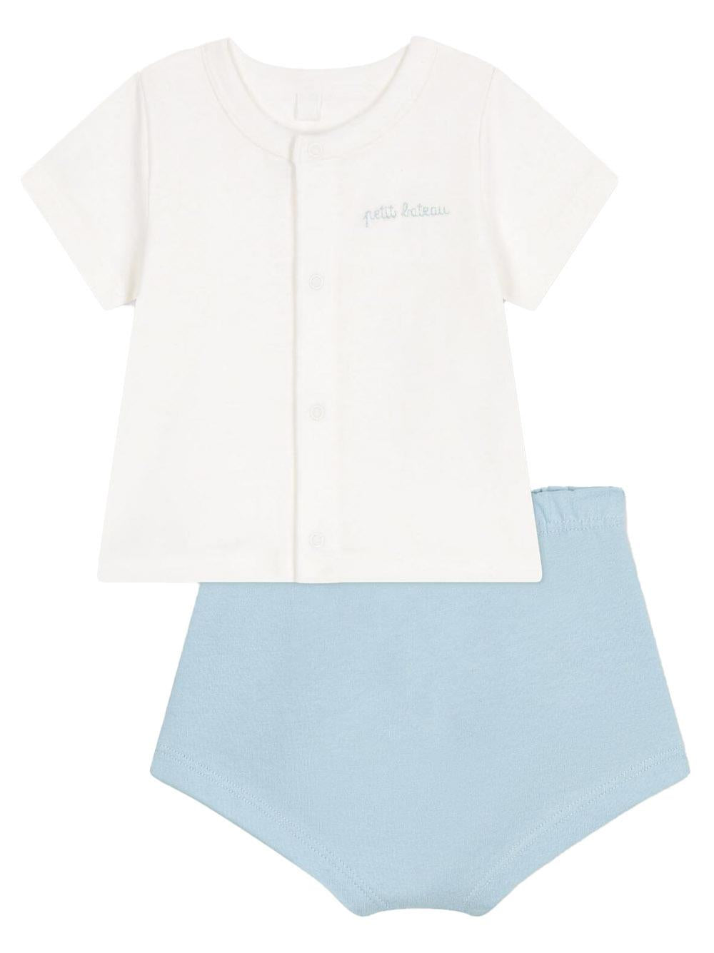 Completo neonato bicolor (2pz) A0DHI 01 PETIT BATEAU KIDS