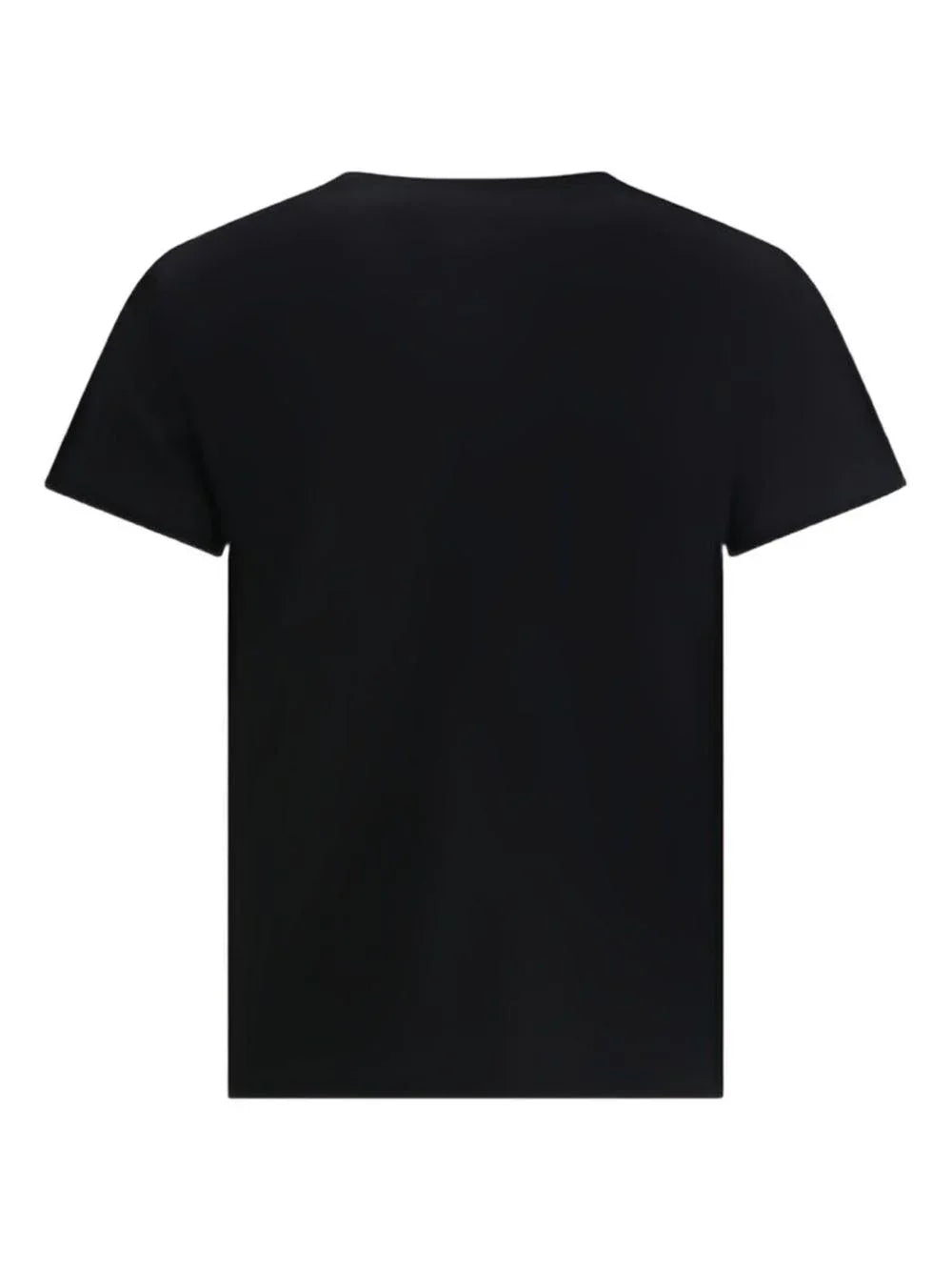 T-shirt nera in cotone con decorazione in cristalli - Preludio Moda