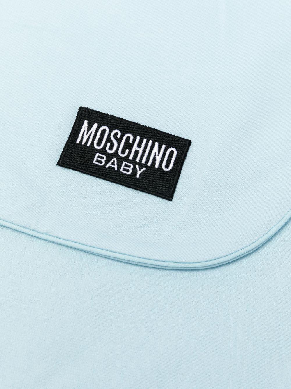 Sciarpa azzurra con stampa MUB00MLCA19 40304 MOSCHINO KIDS
