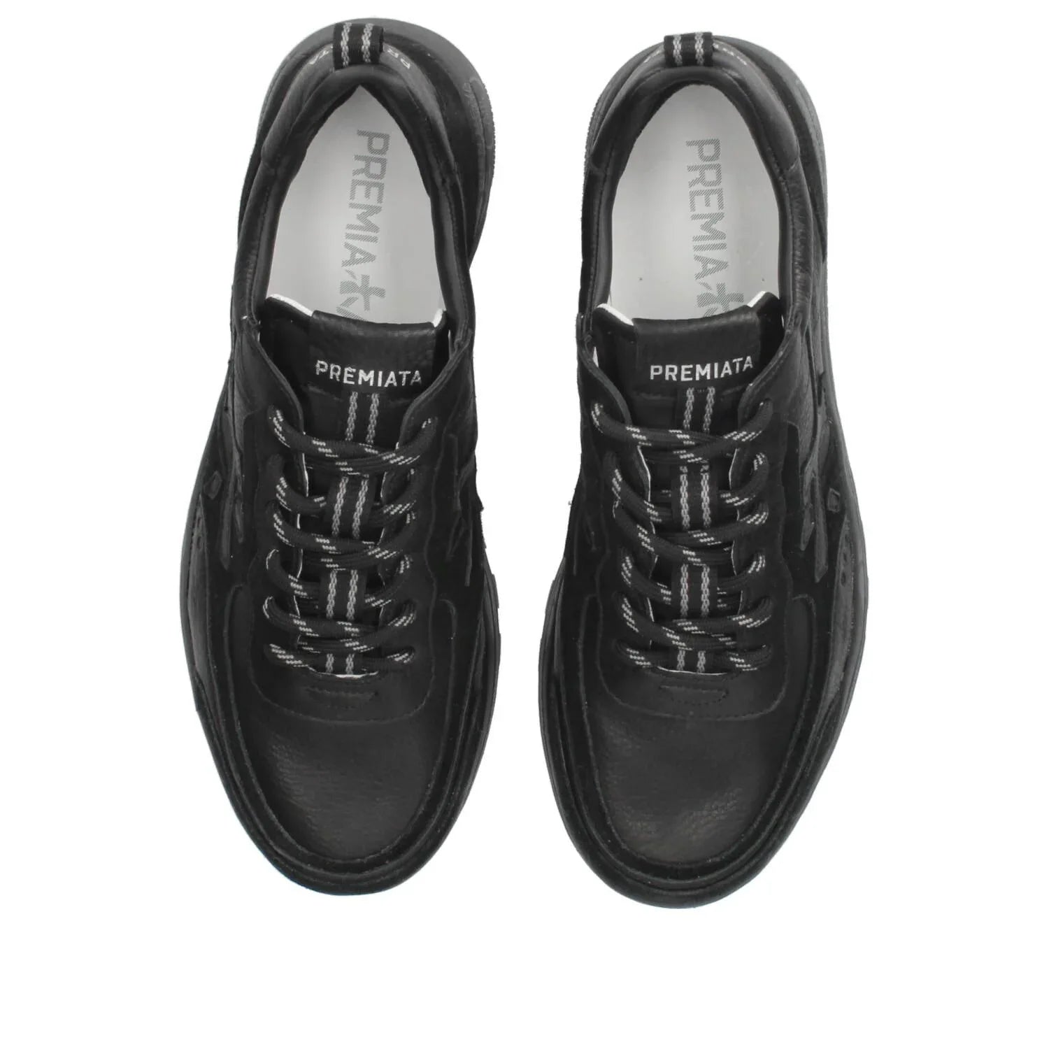 Sneakers Nous in Pelle Nera - Preludio Moda