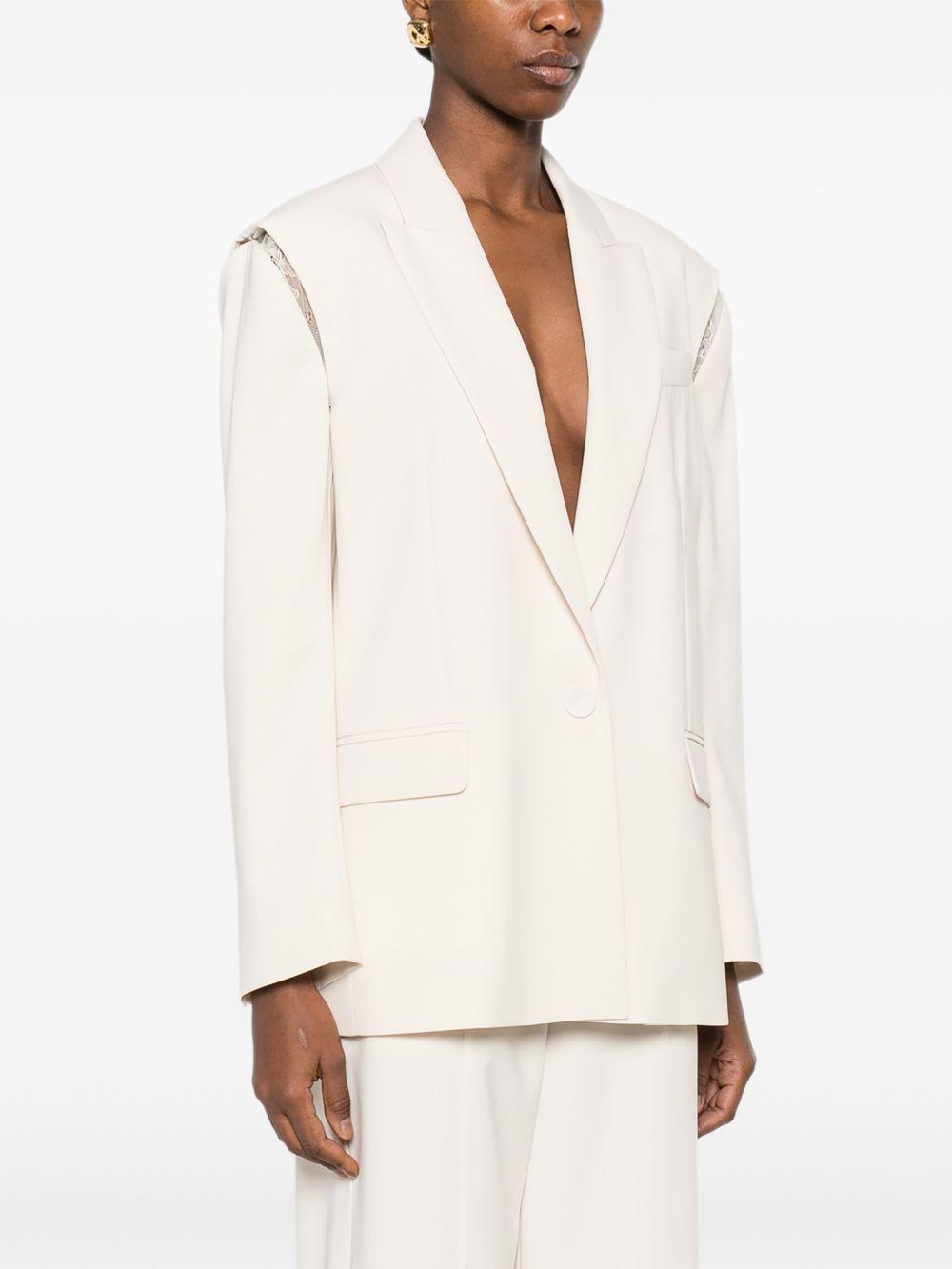 Blazer avorio con inserti in pizzo 8S0566A6F5 W409 PATRIZIA PEPE