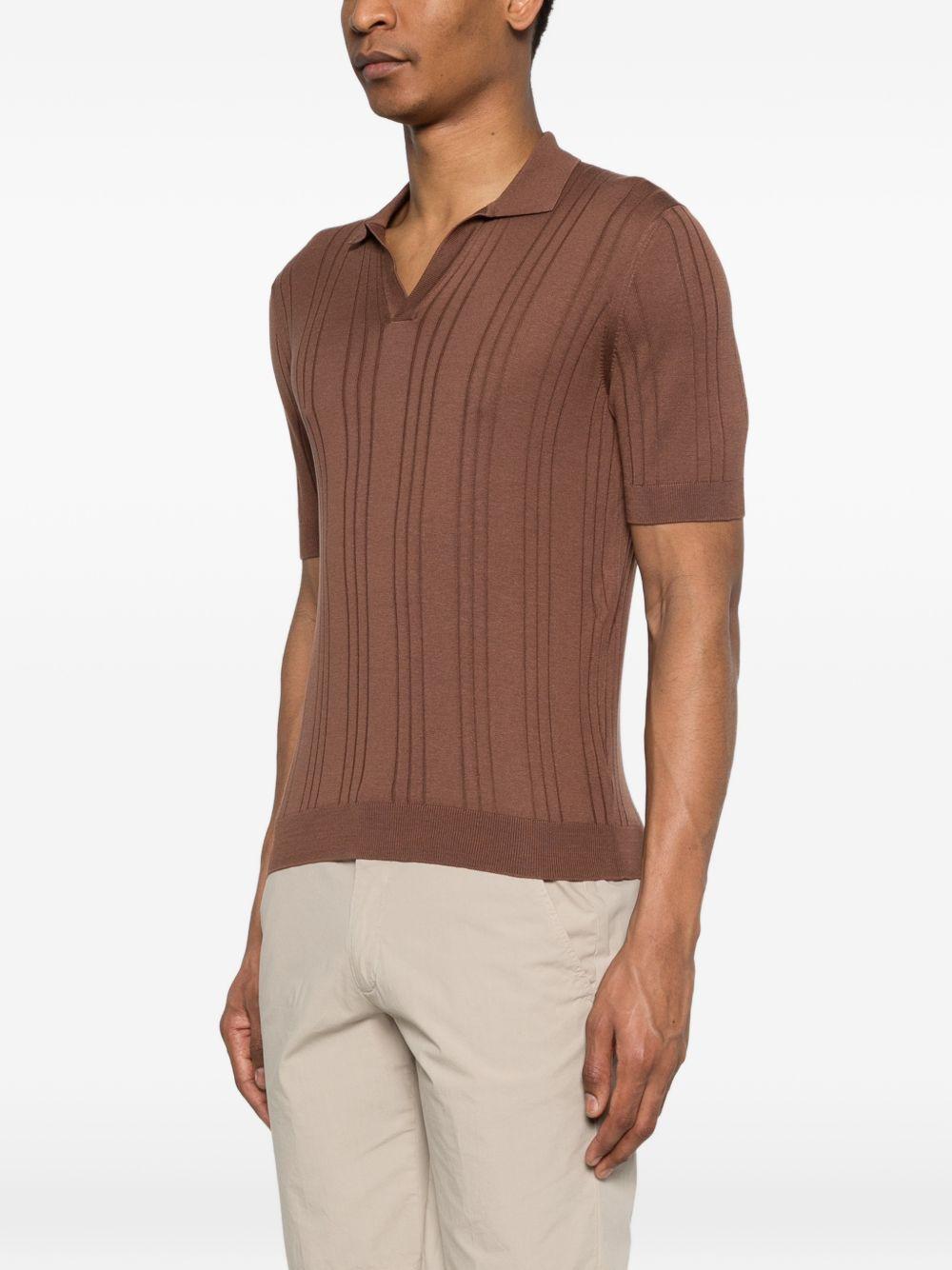 T-shirt in seta a coste con scollo a V DARNELGSE2603 168 TAGLIATORE