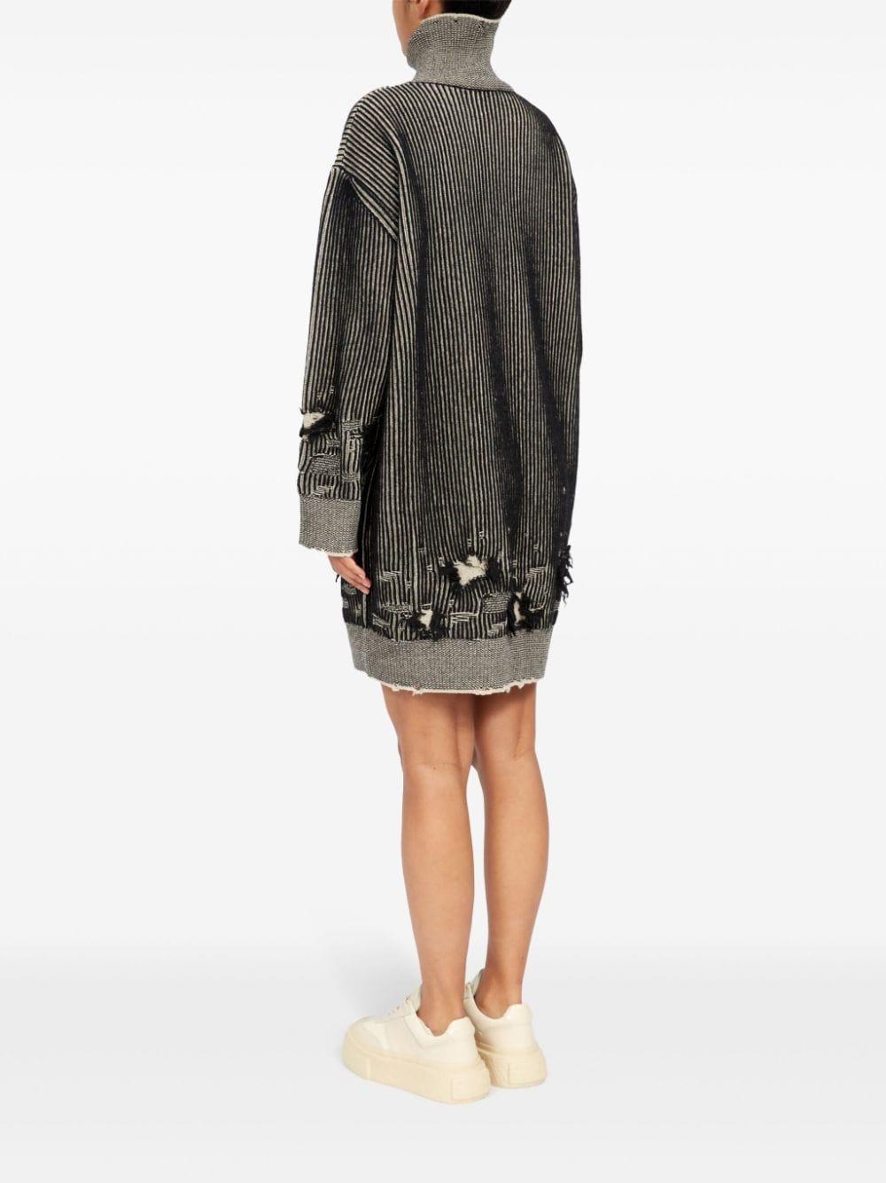Abito a coste dettagli con strappi lana S62DA0031M13076 961 MM6 MAISON MARGIELA