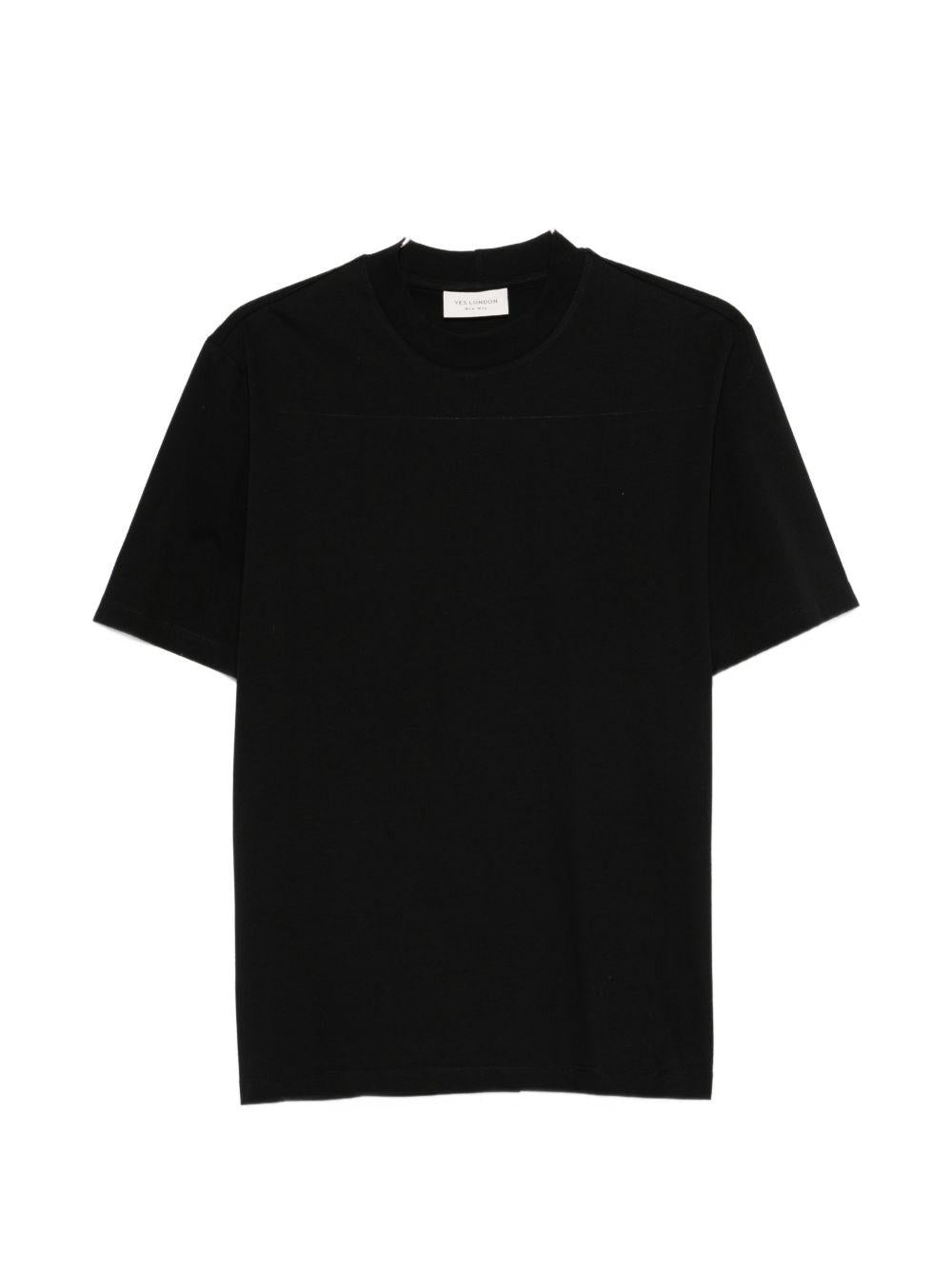 T-shirt in cotone girocollo XM4258 NERO YES LONDON