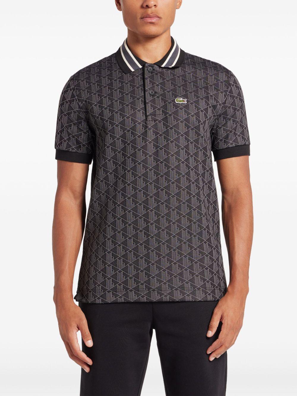 Polo Grafite con Monogramma DH1417 4PC LACOSTE