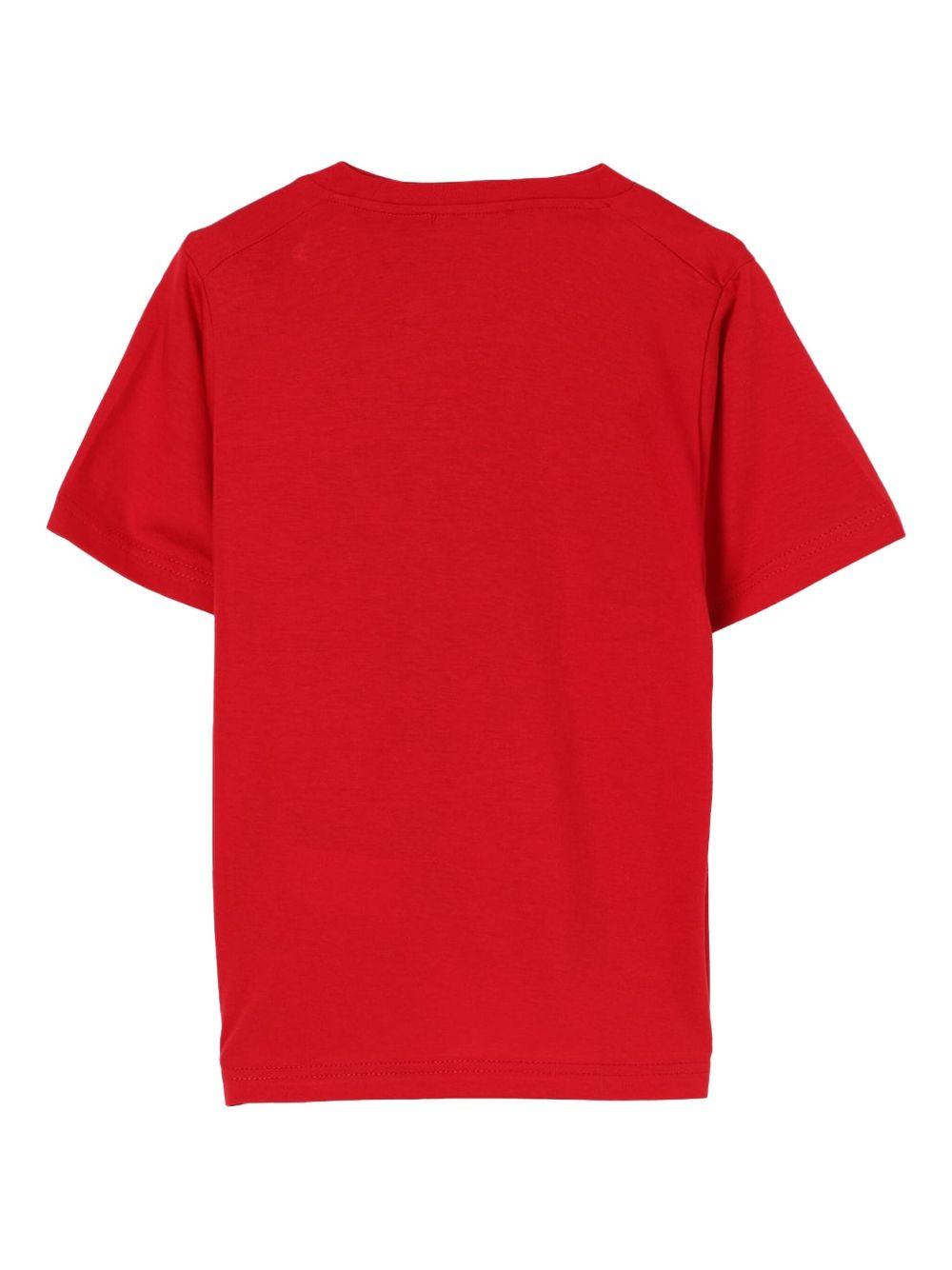 T-shirt rossa stampa frontale Milano