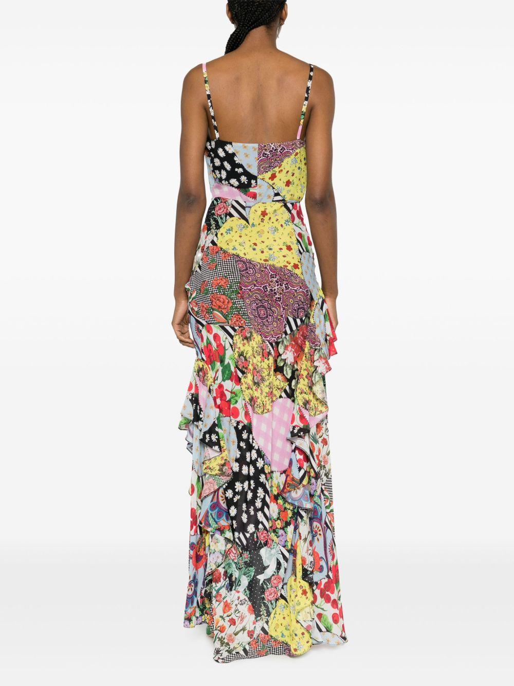 Abito multicolor patchwork print A04243777 1888 MOSCHINO JEANS