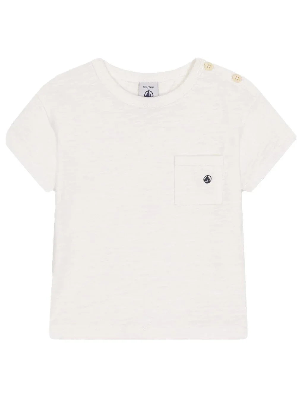 T-shirt panna neonato con taschino - Preludio Moda