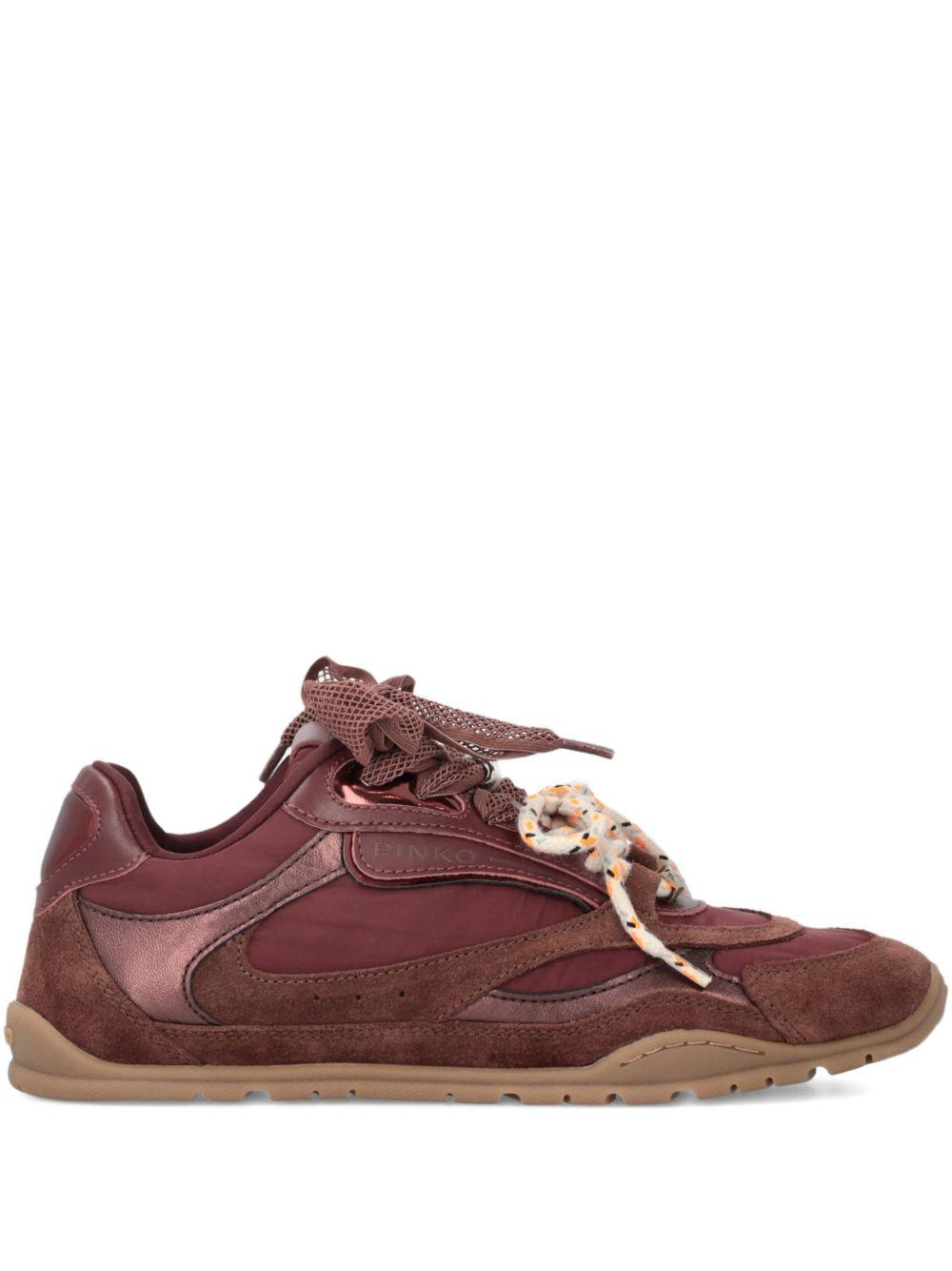 Sneakers con lacci e suola platform SS0185P076 CR8 PINKO