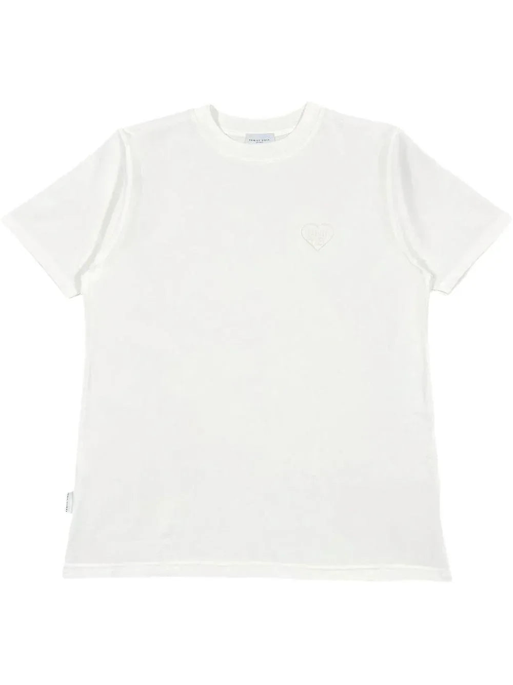 T-shirt bianca mini logo ricamo heart - Preludio Moda
