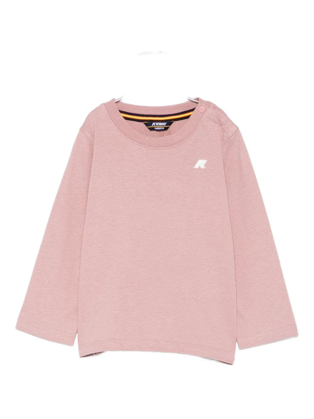 T-shirt rosa maniche lunghe con logo - Preludio Moda